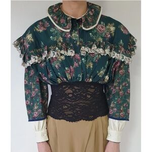Louis Vuitton Floral Ruffle Blouse